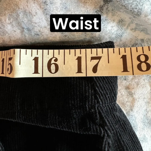 Cherokee Corduroy Maxi Skirt Size 18 Black Whimsigoth Goth Witchy Y2K 90s Grunge - Picture 11 of 13